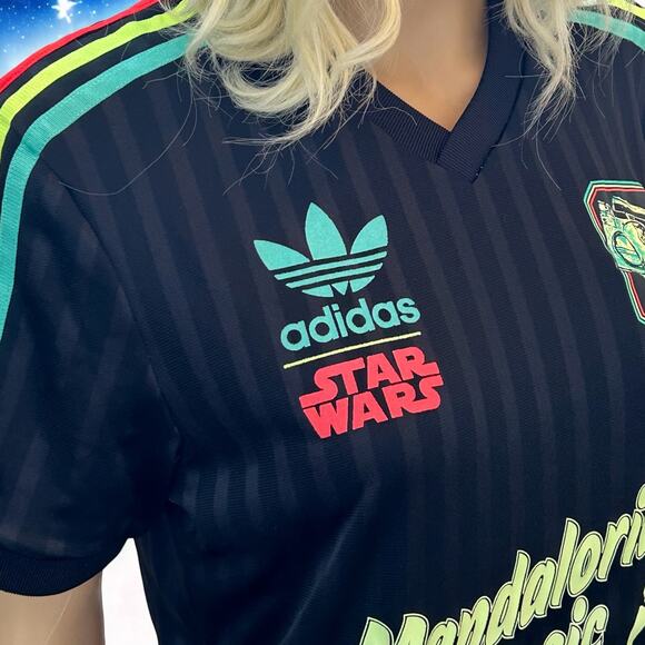 Adidas Star Wars Bobafett Jersey Black Multicolor Rare Small - Picture 5 of 10